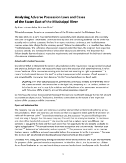 Analyzing Adverse Possession Laws and Cases of the States East