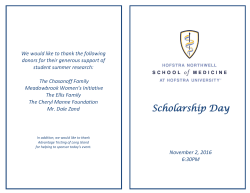 Scholarship Day - Hofstra Northwell School of Medicine