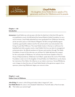 Lloyd Noble - Voices of Oklahoma