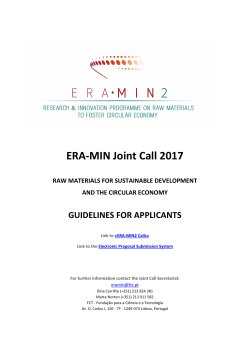 Guidelines for Applicants - ERA