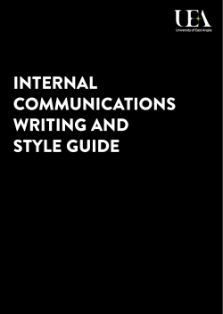 Internal Communications Style and Writing Guide