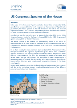 Speaker of the House - European Parliament