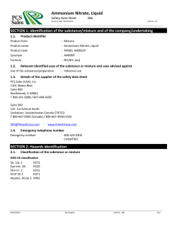 Ammonium Nitrate, Liquid