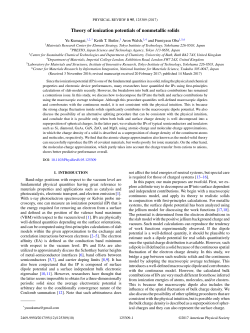 Theory of ionization potentials of nonmetallic solids