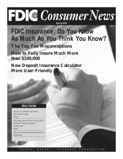 FDIC Insurance: Do You Know As Much As You Think You Know?