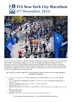 TCS New York City Marathon 6TH November, 2016