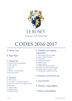 Codes - Institut Le Rosey
