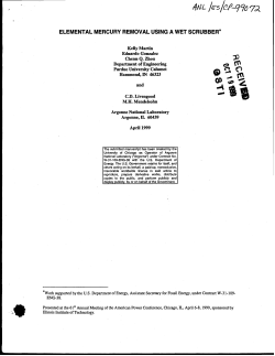 elemental mercury removal using a wet scrubber