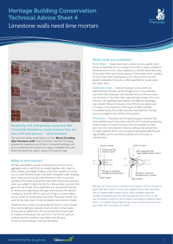 Limestone walls need lime mortars
