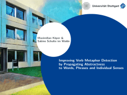 Slides - Institut f&uuml;r Maschinelle Sprachverarbeitung