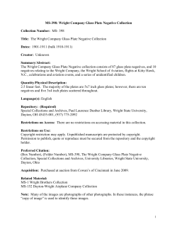 The Wright Company Glass Plate Negative