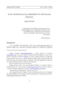 law and intellectual property in a stateless society