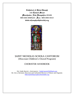 Chorister Handbook