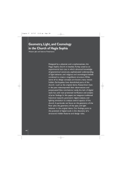 Geometry, Light, and Cosmology in the Church of Hagia