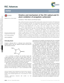 Kinetics and mechanism of the OH-radical and Cl