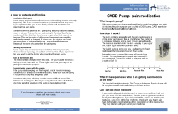 CADD Pump: pain medication