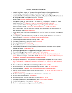 Common Assessment 5 Review Key 1. Study all