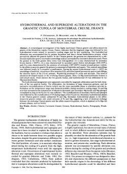 hydrothermal and supergene alterations in the granitic cupola of
