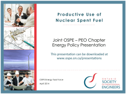 Produc#ve Use of Nuclear Spent Fuel