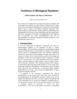 Continua in Biological Systems