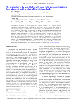The interaction of C6H6 and C6H12 with noble metal surfaces