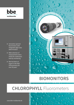 BIOMONITORs ChlOROphyll Fluorometers