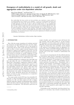 Emergence of multicellularity in a model of cell growth, death and