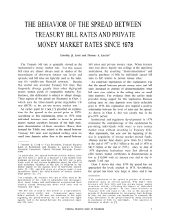 The Behavior of the Spread between Treasury Bill Rates and Private