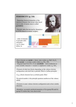PERIODICITY (p. 318)