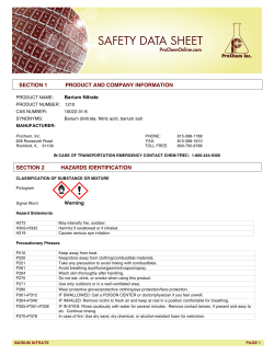 SECTION 1 PRODUCT AND COMPANY INFORMATION SECTION 2