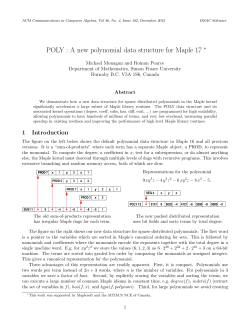 POLY : A new polynomial data structure for Maple 17