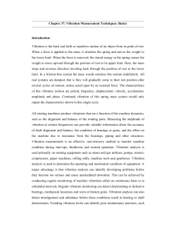 Chapter 37: Vibration Measurement Techniques: Basics