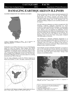 damaging earthquakes in illinois - Illinois State Geological Survey