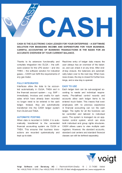 CASH IS THE ELECTRONIC CASH LEDGER FOR YOUR