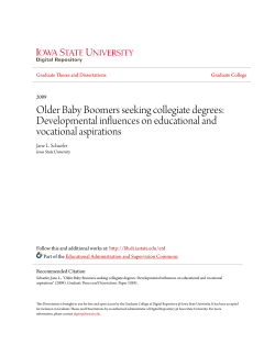 Older Baby Boomers seeking collegiate degrees: Developmental