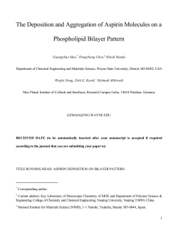 The Deposition and Aggregation of Aspirin Molecules