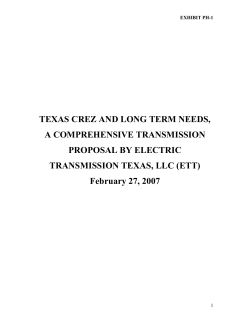 TEXAS CREZ AND LONG TERM NEEDS, A COMPREHENSIVE