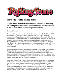 How the World Failed Haiti