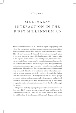 Sino&ndash;Malay Trade and Diplomacy from the Tenth through the