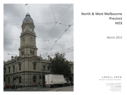 North and West Melbourne forum presentation PDF