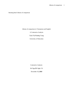 Idioms of comparison 1 Running head: Idioms of