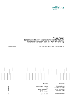 Project Report Benchmark of Environmental Emission for Railway