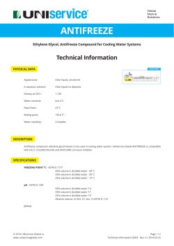 Ethylene Glycol, Antifreeze Compound for