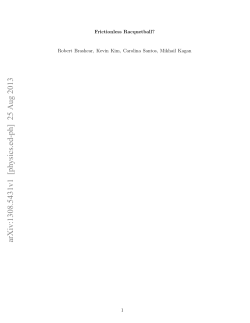 Frictionless Racquetball?