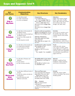 Scope and Sequence: Level 4