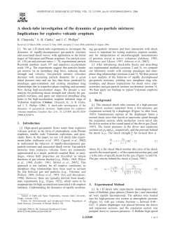 A shock-tube investigation of the dynamics of gas