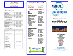 ASHRAE 2006 REGION III CRC Pittsburgh, PA