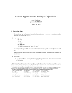 External Applicatives and Raising-to-Object/ECM