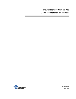 Power Hawk Series 700 Console Reference Manual