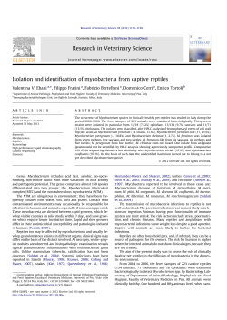 Isolation and identification of mycobacteria from captive reptiles